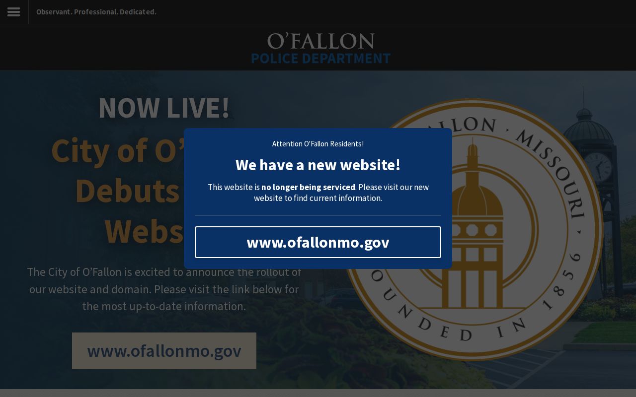 Official O’Fallon Missouri Police Department webpage