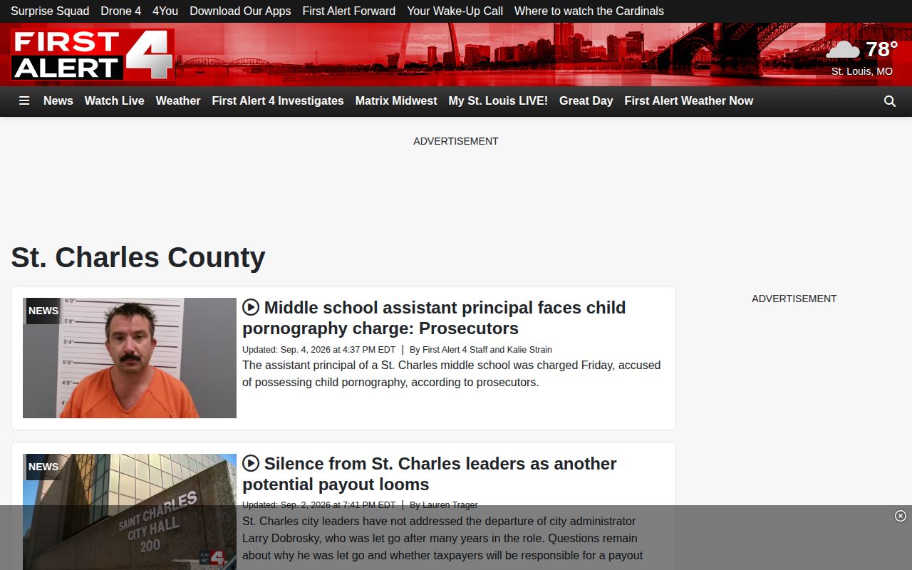 First Alert 4 St. Charles County arrest and court news index
